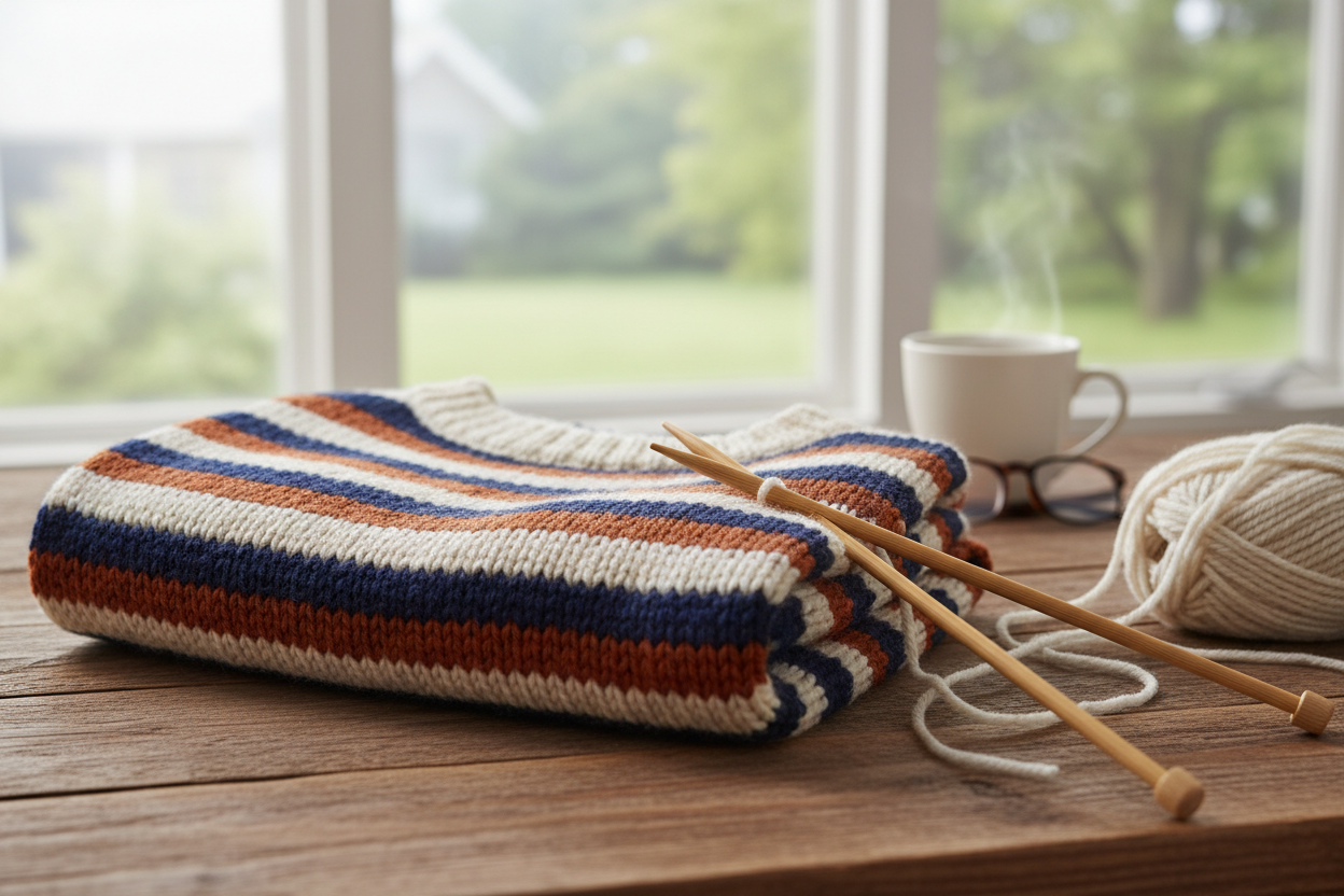 Stribet Strik: En Tidløs Klassiker i Garderoben